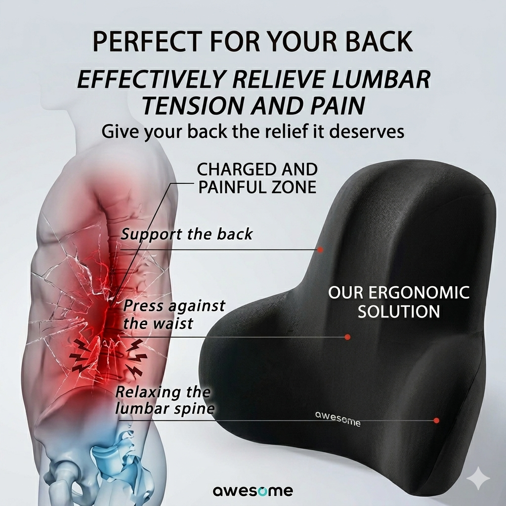 Premium Lumbar Support – Say Goodbye to Back Pain